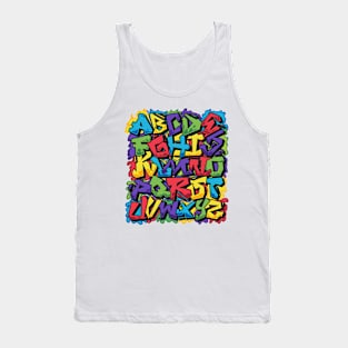 Alphabet graffiti Tank Top